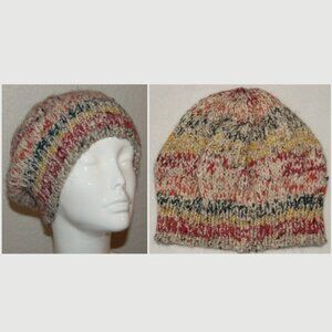 NEW Handmade Color Striped Beret, Women Size OS (M/L)